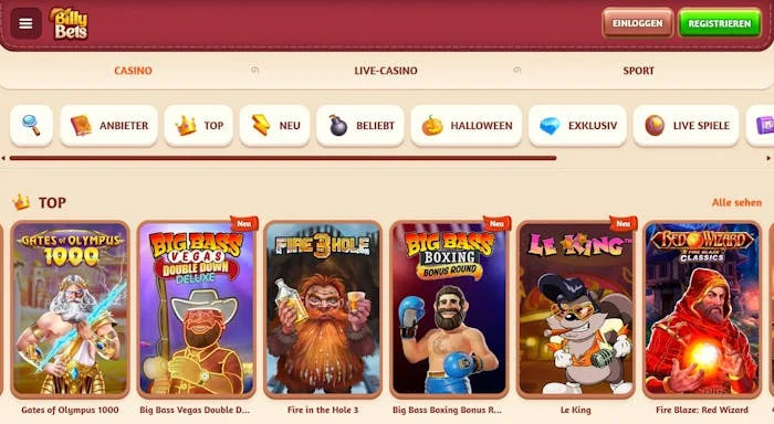 BillyBets Schermata 2